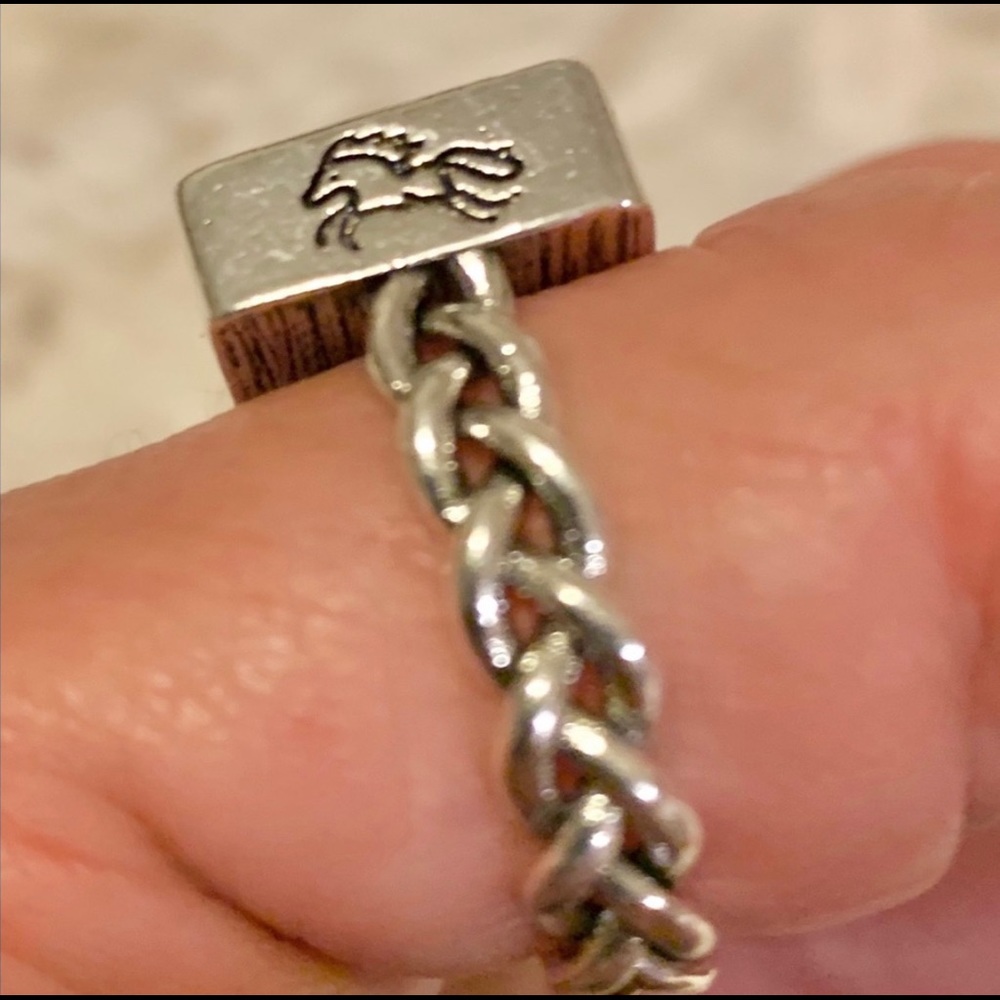 Turquoise Horse Ring rope ring - Picture 8 of 10